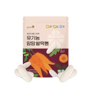 유기농 쌀떡뻥(당근)<div style="font-size: 15px; color: #808080;  line-height: 1.1em;"><small>organic rice cake puff (carrot)</small></div>