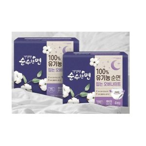 건강한 순수한면 유기농 100% 순면 팬티형 오버나이트 4입<div id="product-title-en">organic cotton overnight panties (L) 4P</div>