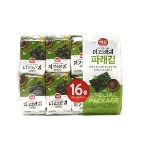 해표 더고소한김 파래김 16입 80<div id="product-title-en">perilla oil roasted green laver 16 pack</div>