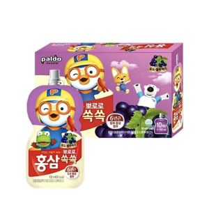 팔도 홍삼 뽀로로쏙쏙 포도 블루베리 10/150ML<div id="product-title-en">red ginseng drink (grape, blueberry)</div>