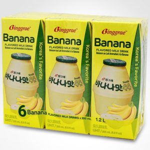 [빙그레] 바나나맛우유 200ml * 6<div id="product-title-en">[Binggrae] Banana Flavored Milk 200ml * 6</div>