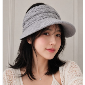 니트 바이저 햇 (회색)<div id="product-title-en">Knitted Visor Hat (Gray)</div>