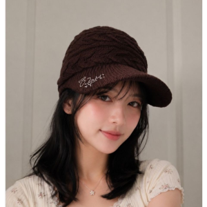 니트 바이저 햇 (초코렛색)<div id="product-title-en">Knitted Visor Hat (Chocolate)</div>