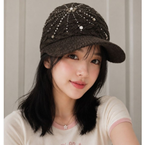 니트 바이저 햇 (올리브그린)<div id="product-title-en">Knitted Visor Hat (Olive Green)</div>